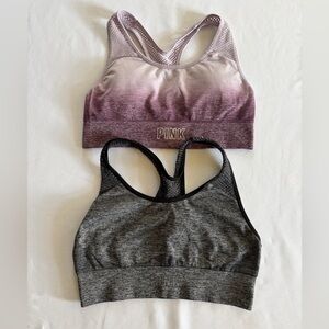 PINK Sports Bra Bundle Small Racerback Gym Workout Yoga 2 Pack